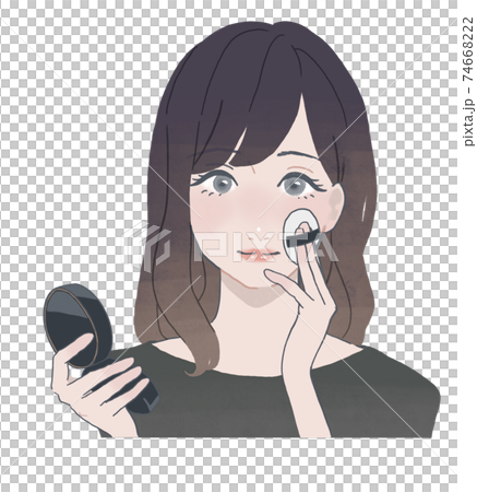 Woman applying cushion foundation 74668222