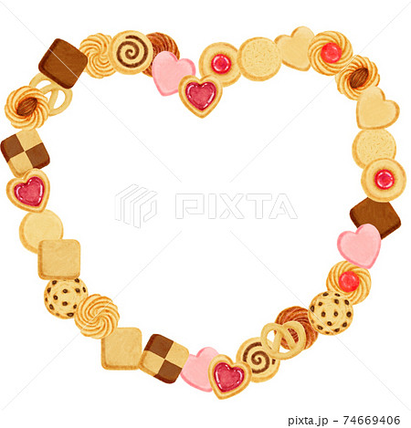 クッキーでハート 74669406