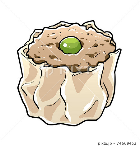 リアルなシュウマイのイラスト素材