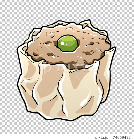 リアルなシュウマイのイラスト素材