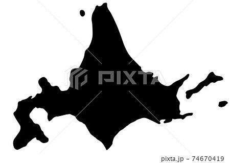 北海道 シルエットのイラスト素材