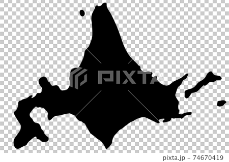 北海道 シルエットのイラスト素材