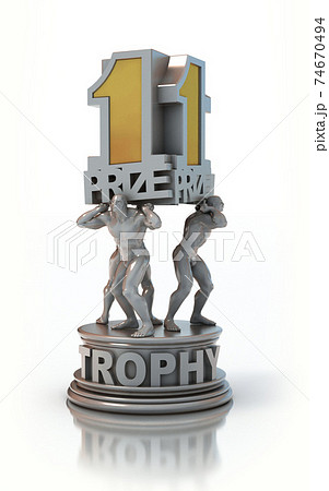 first prize trophy 3d rendering first prize trophy 3d rendering 74670494