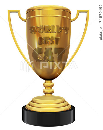 best cat trophy 3d rendering best cat trophy 3d rendering 74670499