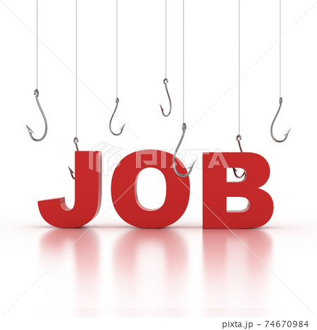 job hunt abstract 3d illustration 74670984