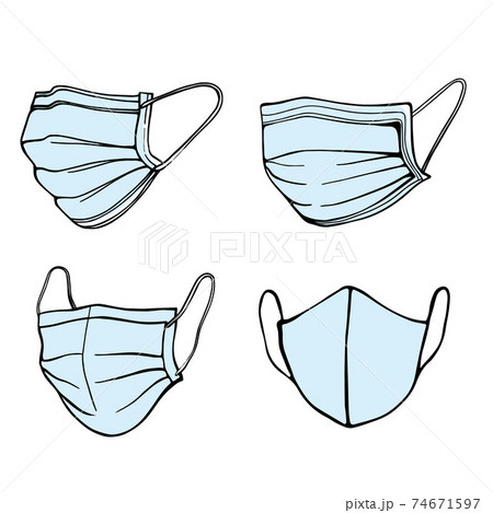 set of medical masks. vector illustration set of medical masks. vector illustration 74671597