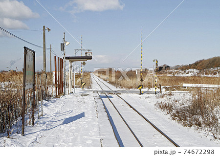 汐見駅　JR汐見駅　日高本線　廃止決定区間 74672298