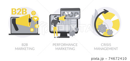 Advertising and consulting abstract concept vector illustrations. 74672410
