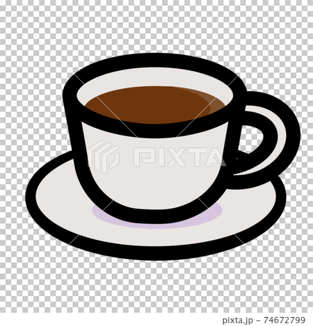 Cafe コーヒーカップのイラストのイラスト素材