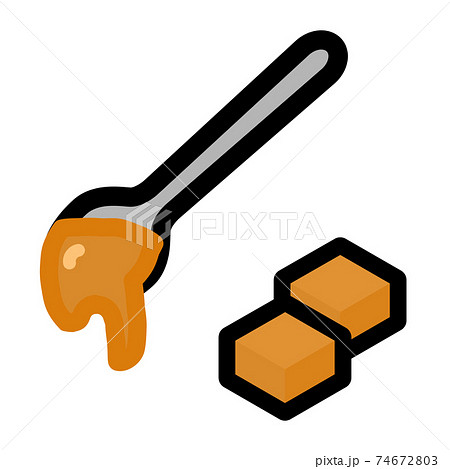 Cafe キャラメルトッピングのイラスト 74672803