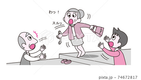 介護ー段差 74672817