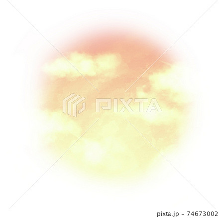 夕暮れの水彩背景 ぼかし丸 イラスト素材のイラスト素材