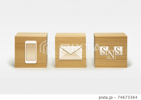 積木のContact us アイコン 74673364