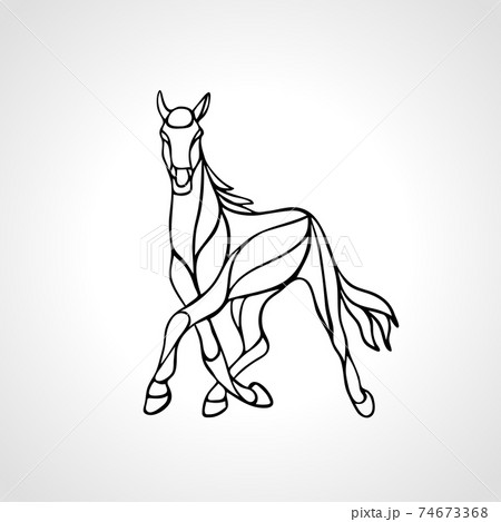 Vector Running Horse Abstract Silhouette eps10 clipart Vector Running Horse Abstract Silhouette eps10 clipart 74673368