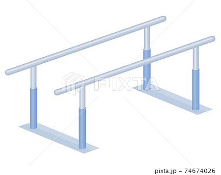 平行棒のイラスト_リハビリ_歩行訓練のイラスト素材 [74674026] - PIXTA