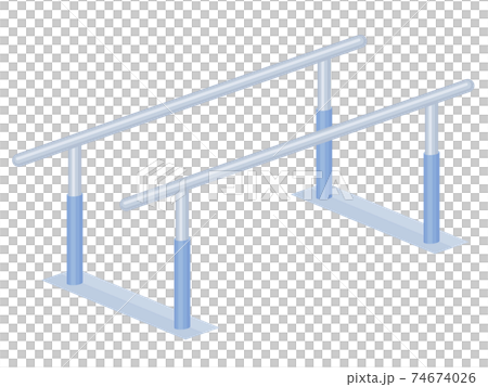 Illustration of parallel bars_rehabilitation_walking training 74674026