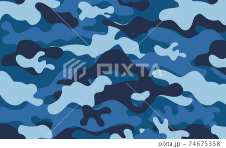 Military camouflage texture khaki print background - Vector 74675358