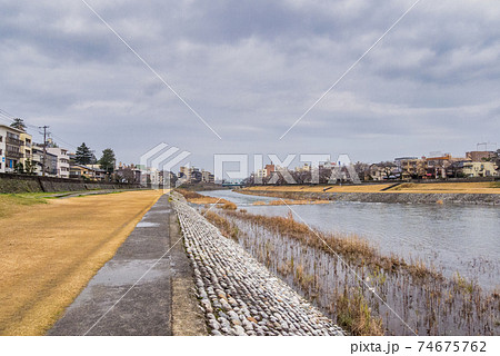 Saigawa River, Kanazawa, Japan. 74675762