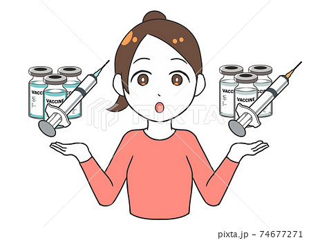 ワクチンを比較する　女性 74677271