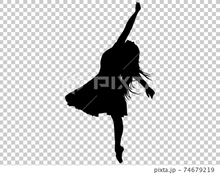 Female Dancer Silhouette, Dance Pose Cartoon @ Silhouette.pics