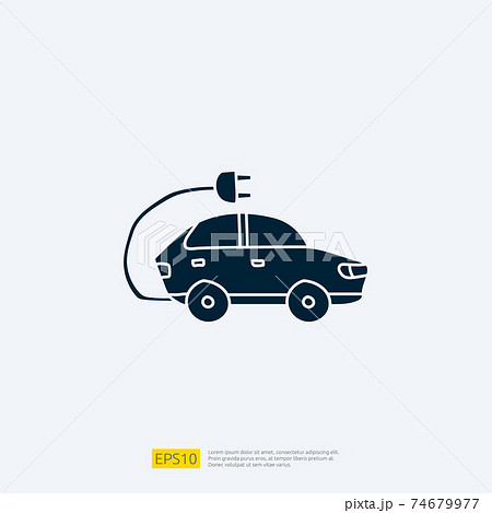 electric car doodle icon sign symbol vehicle concept. eco green friendly transportation on white background vector illustration electric car doodle icon sign symbol vehicle concept. eco green friendly transportation on white background vector illustration 74679977