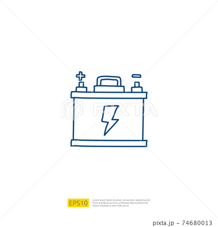 accu electric acid battery doodle icon. sign symbol for vehicle concept. eco green friendly transportation on white background vector illustration accu electric acid battery doodle icon. sign symbol for vehicle concept. eco green friendly transportation on white background vector illustration 74680013
