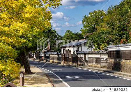 塩見縄手武家屋敷通り 島根県松江市の写真素材