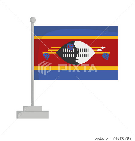 National flag of Swaziland Vector Illustration 74680795