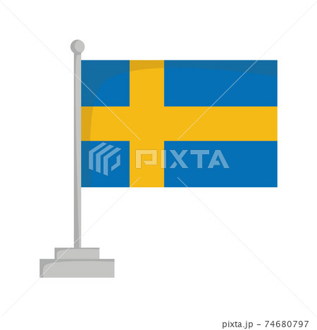National flag of Sweden Vector Illustration 74680797
