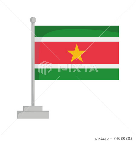 National flag of Suriname Vector Illustration National flag of Suriname Vector Illustration 74680802