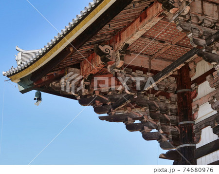 東大寺大仏殿の建築様式の写真素材