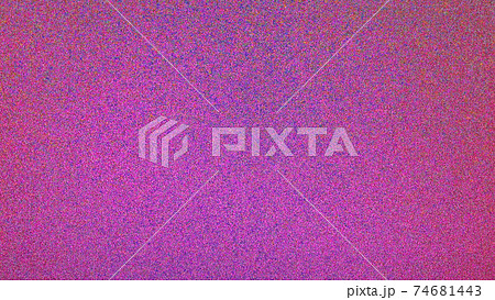 ピンク色なスクリーンに映るテレビの砂嵐ノイズの写真素材 74681443 Pixta