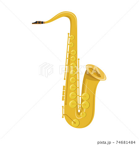 Vector illustration of a saxophone in cartoon... - Stock Illustration  [74681484] - PIXTA