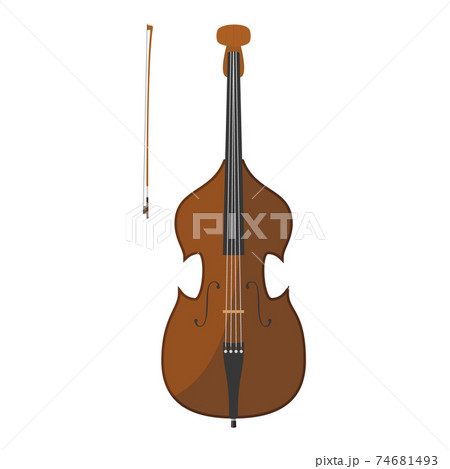 Vector illustration of a contrabass in cartoon style isolated on white background Vector illustration of a contrabass in cartoon style isolated on white background 74681493