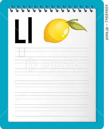 Alphabet tracing worksheet with letter L and l 74684604