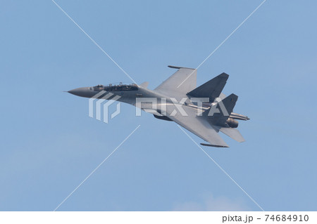 マレーシア空軍スホーイSu-30MKM空撮風 74684910