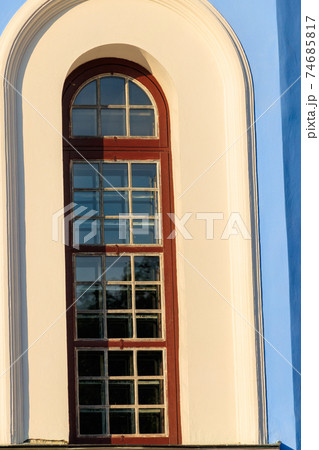 Arched window of St. Michael's cathedral in Kiev, Ukraine 74685817