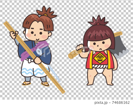 一石和金太郎的日本民間故事 74686162