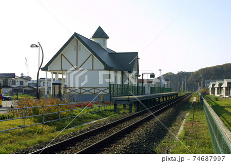 新冠駅　JR新冠駅　日高本線　廃止決定区間 74687997