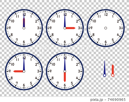 小學數學課中使用的時鐘的插圖 插圖素材 圖庫