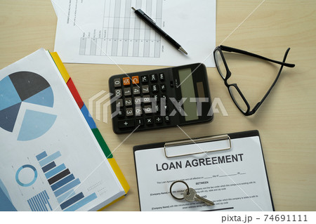 LOAN Business and finance Business loan agreement real estate, home loan and investments 74691111