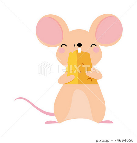 Funny Mouse with Pointed Snout and Rounded Ears... - Stock Illustration  [74694056] - PIXTA