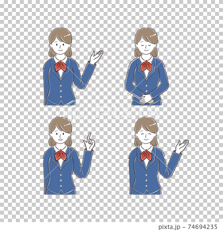 Illustration set of receptionist Illustration set of receptionist 74694235