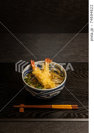 天ぷらうどん Tempura in Udon noodle soup japanese food 天ぷらうどん Tempura in Udon noodle soup japanese food 74694622