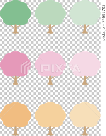 さくら 桜 アイコン かわいい おしゃれ イラストセットのイラスト素材