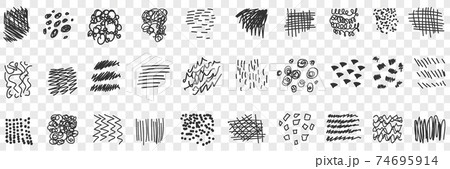 Scribbles lines drawings doodle set Scribbles lines drawings doodle set 74695914