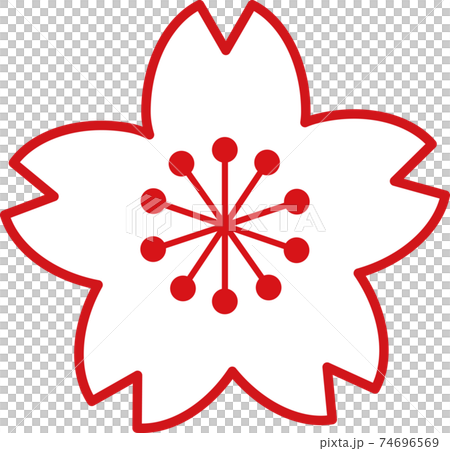 さくら 桜 春 花 ハンコ スタンプ アイコン イラスト素材のイラスト素材