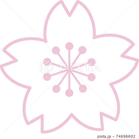 さくら 桜 春 花 ハンコ スタンプ アイコン イラスト素材のイラスト素材