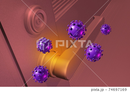 衛生喚起イメージ(アルミドア/3DCG) 74697169