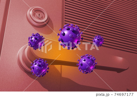 衛生喚起イメージ(アルミドア/3DCG) 74697177